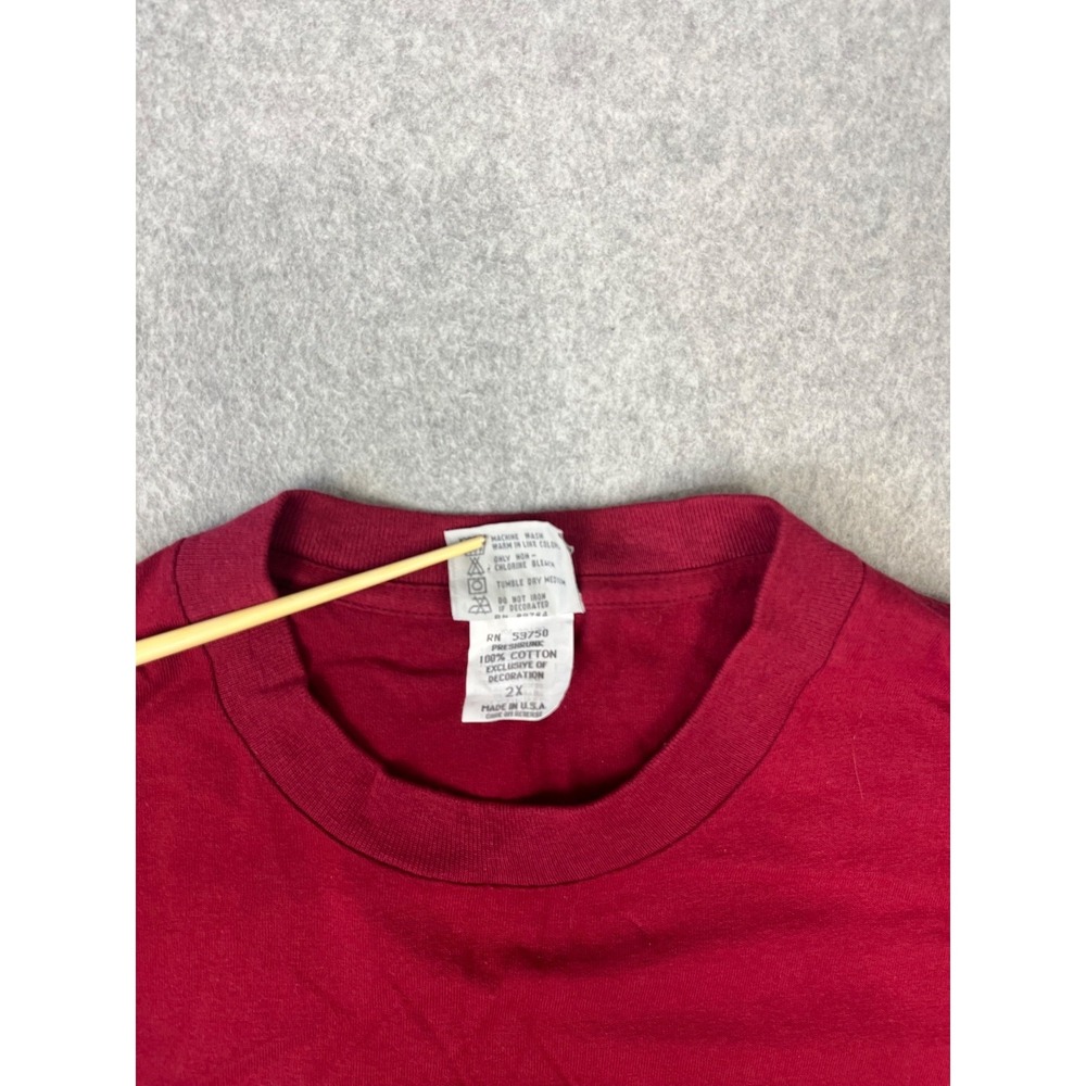 Vintage University Of Florida State Seminoles Shirt Mens 2X Red 90s Made USA - Picture 7 of 11